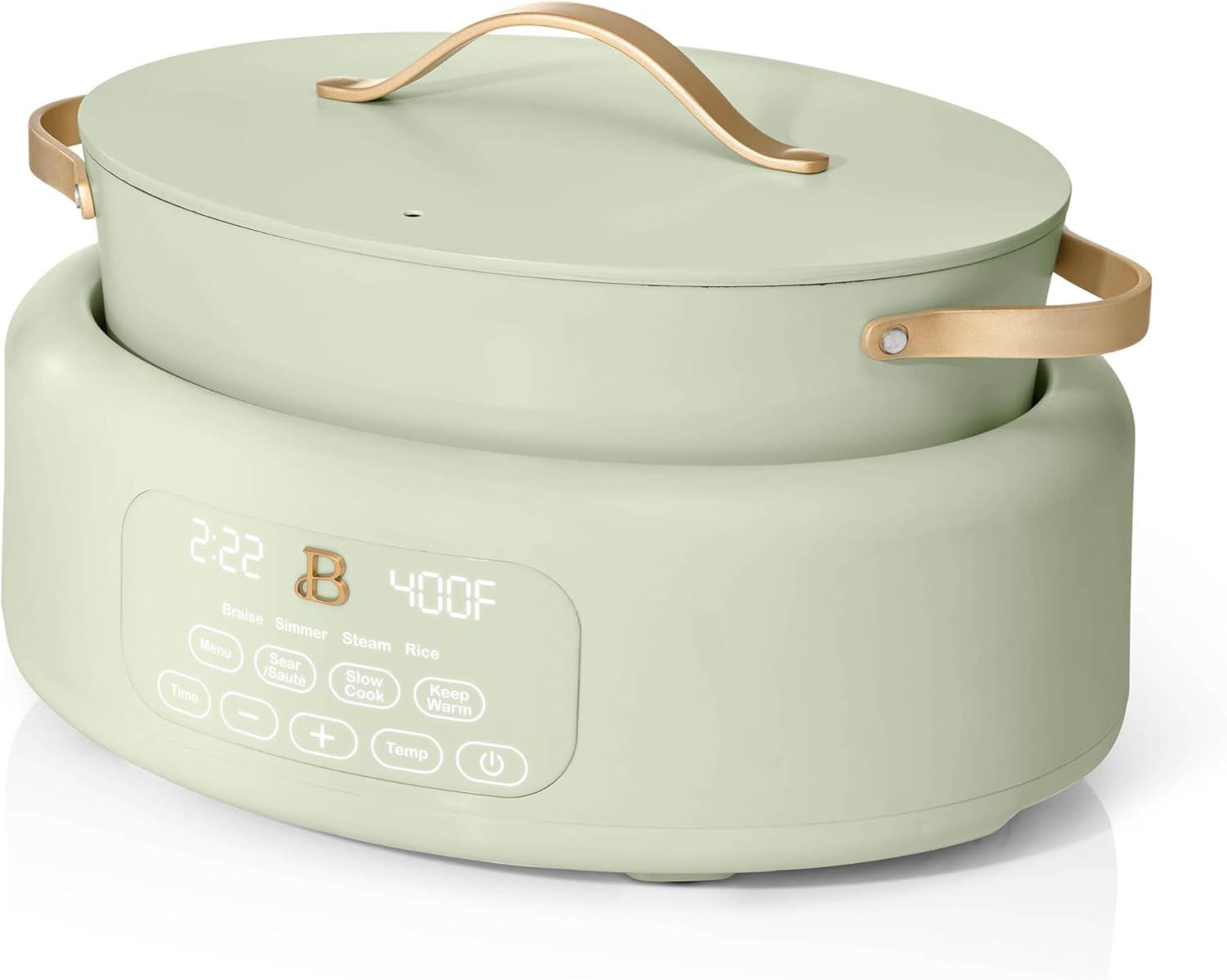 Beautiful 10 in 1, 6 Qt Electric Multi-Cooker, Sage Green by Drew Barrymore