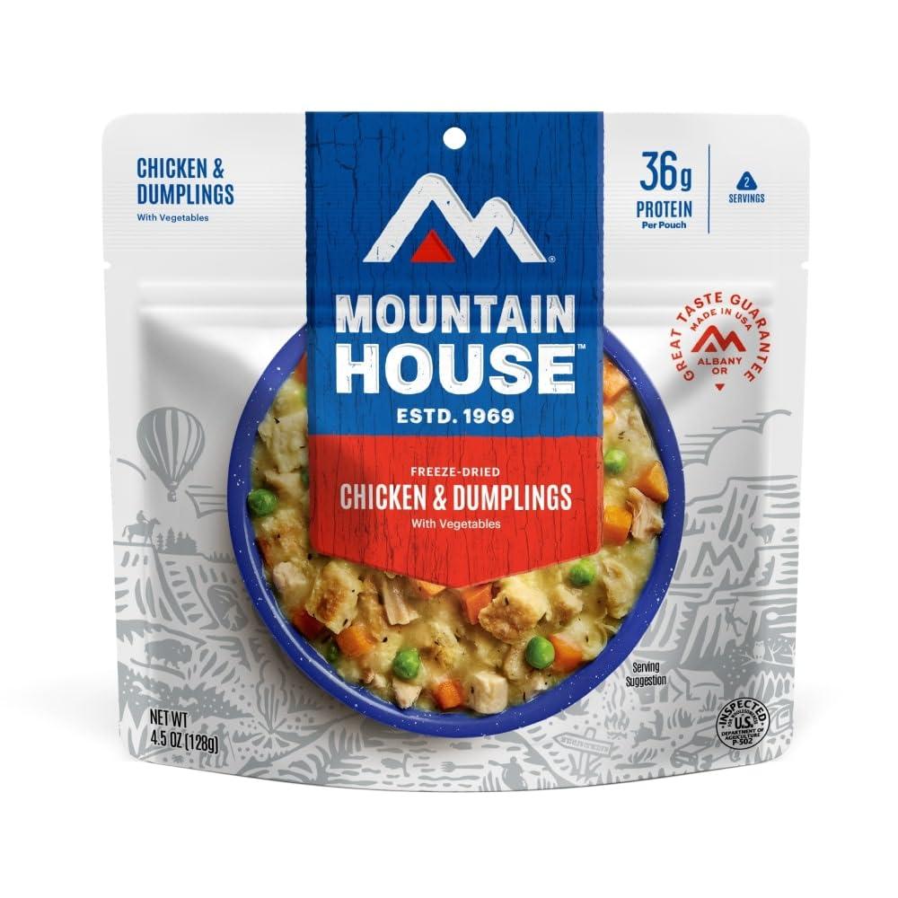 Mountain House Chicken & Dumplings, Freeze-Dried Camping & Backpacking Food, 2-Serving