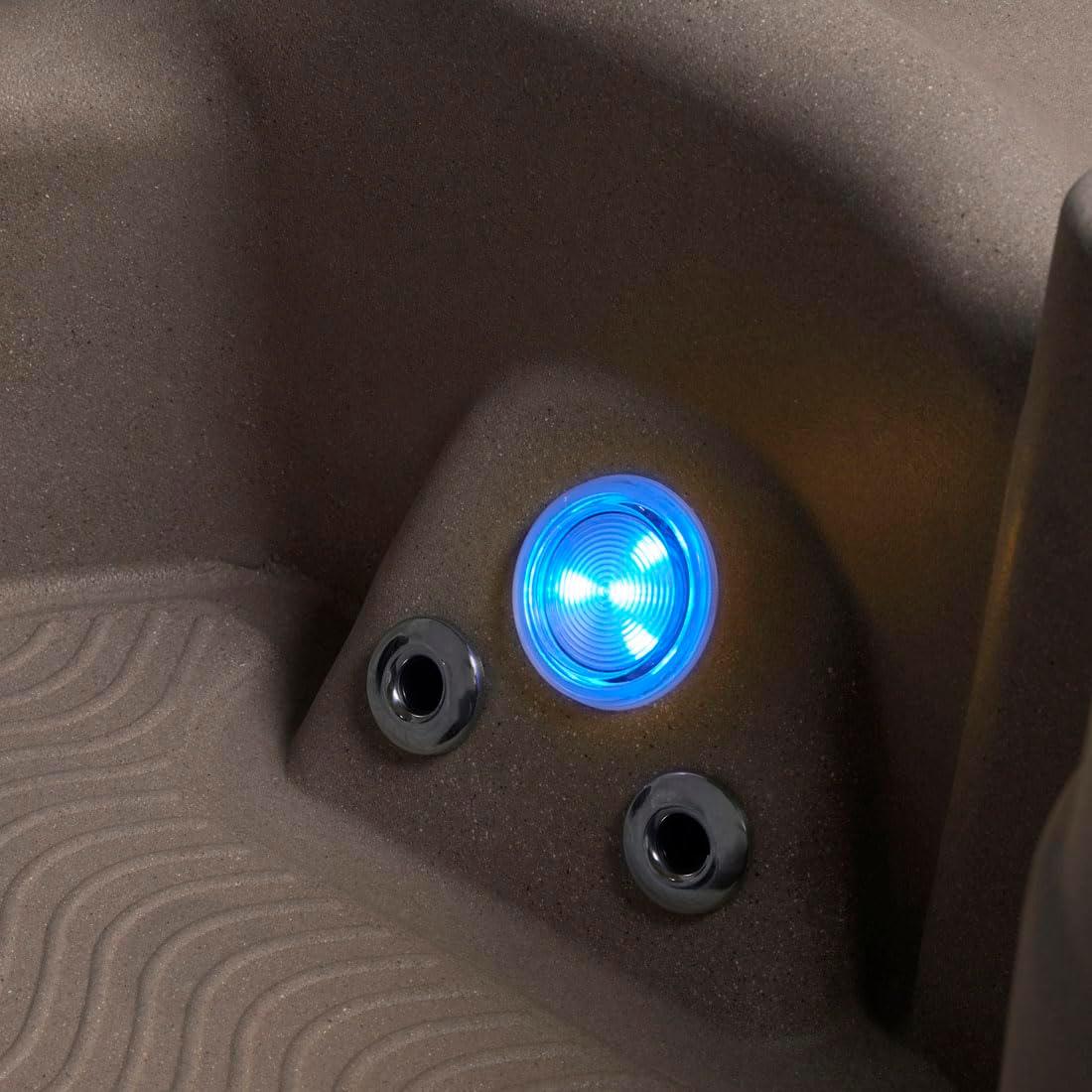 Aqualife® by Strong Spas® Ariana™ 6-Person 30-Jet Lounger Hot Tub Spa with Built-In Ice Bucket, 5 BHP 2-Speed Pump, LED Lighting, 4kW Stainless Steel Heater and Ozonator, Insulated Cover Included & Reviews | Wayfair