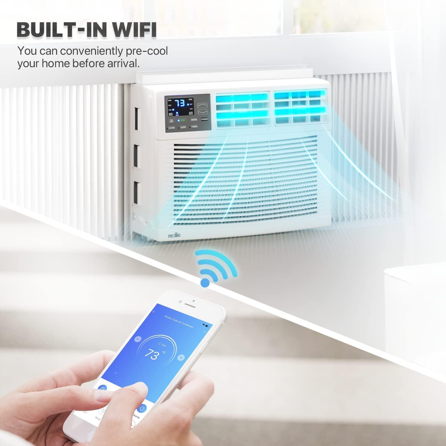 12,000 BTU WIFI Control + Timer Window Air Conditioner 450 sp.ft 6 Mode AC Unit