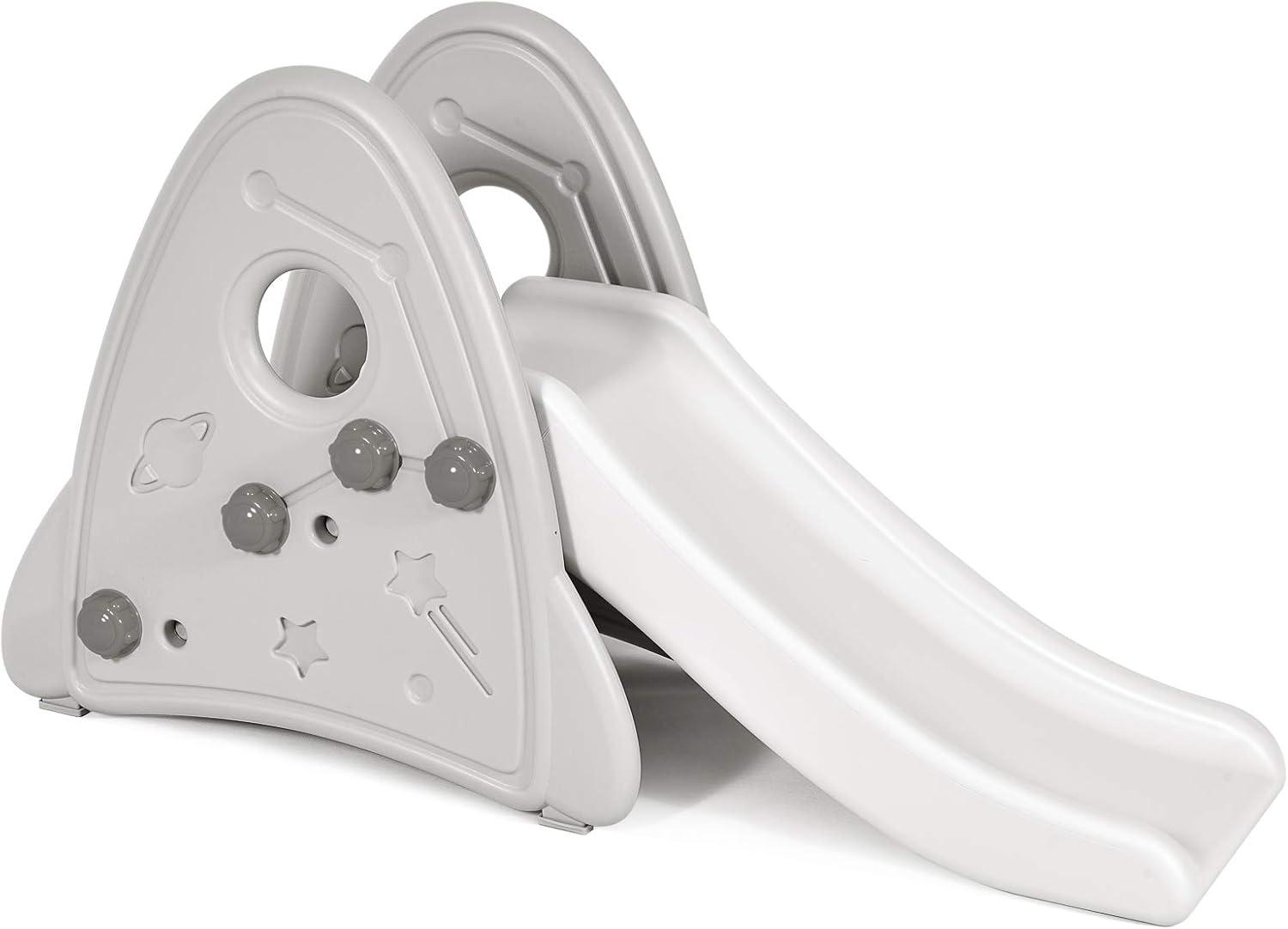 Costway Baby Slide Indoor First Play Climber Slide Set for Boys Girls Gray