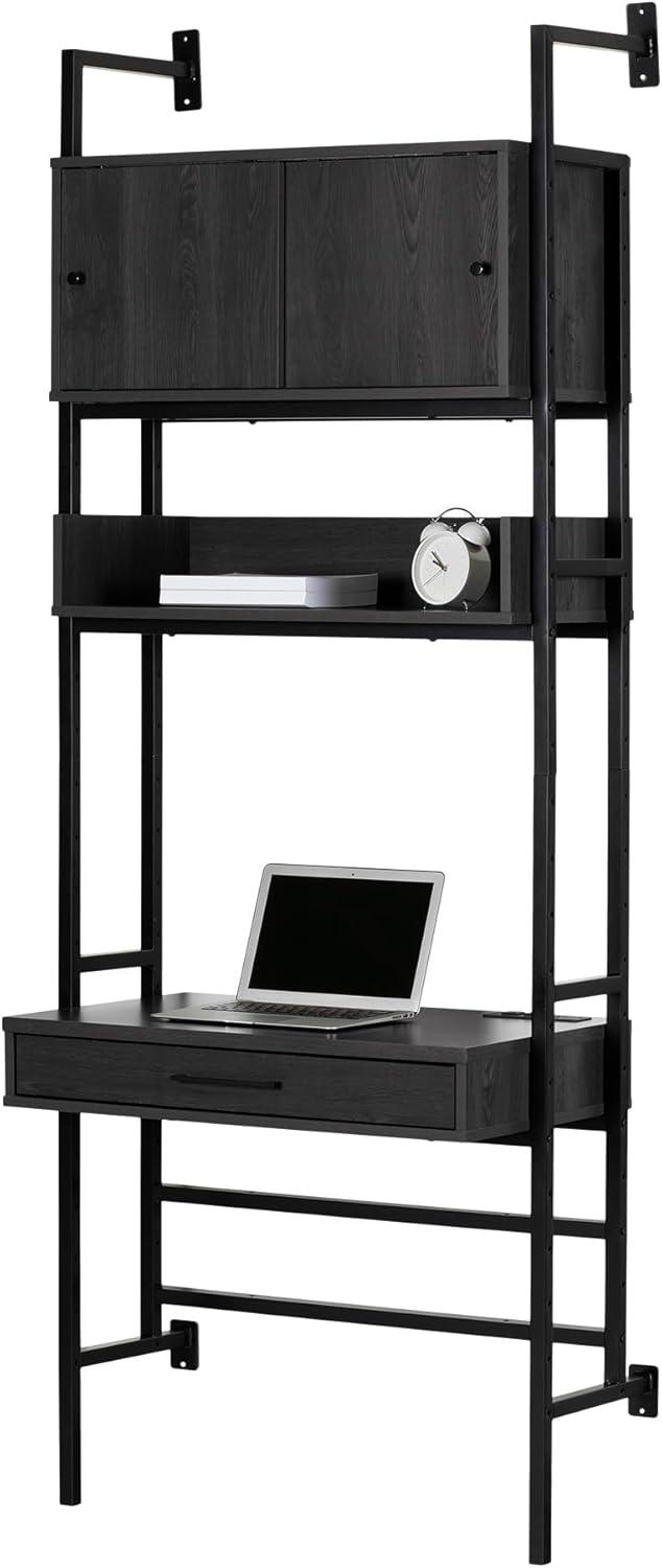 South Shore Kozack Floating Wall-Mounted Desk with Metal Legs