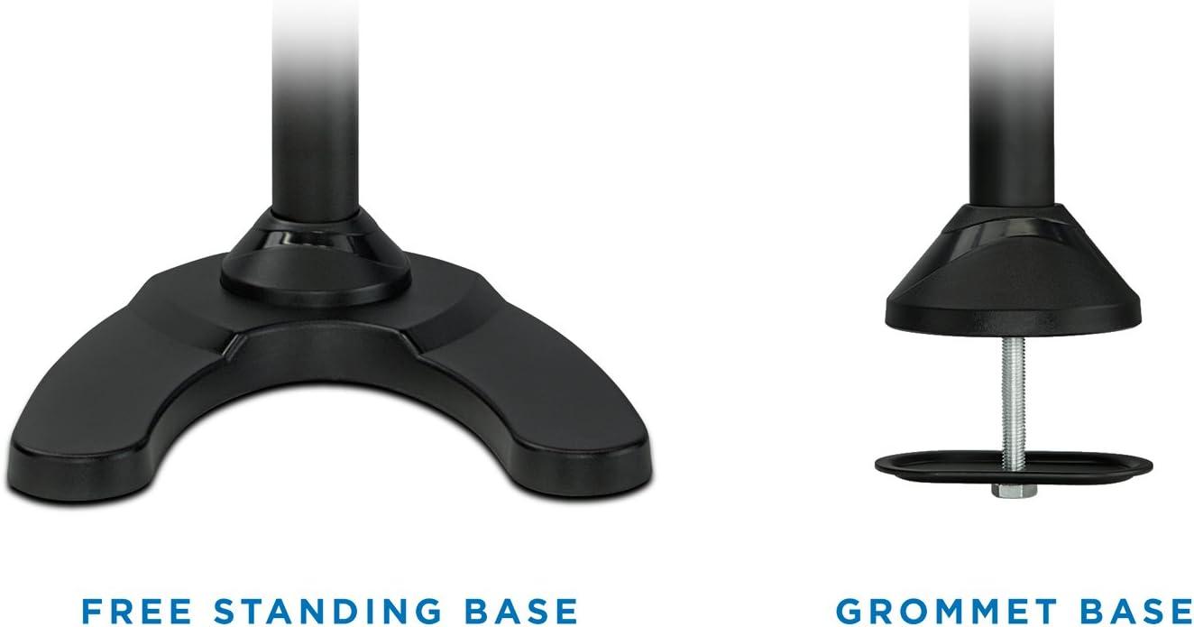 Dual Arm Freestanding Monitor Stand Height Adjustable 2 Screen Desk Mount