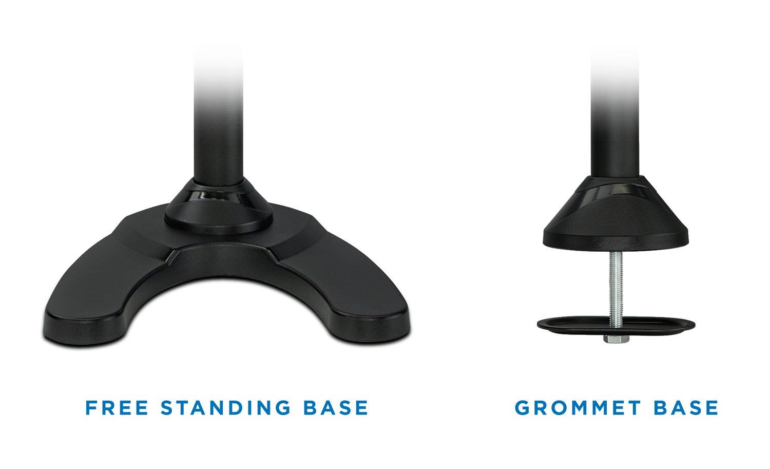 Dual Arm Freestanding Monitor Stand Height Adjustable 2 Screen Desk Mount
