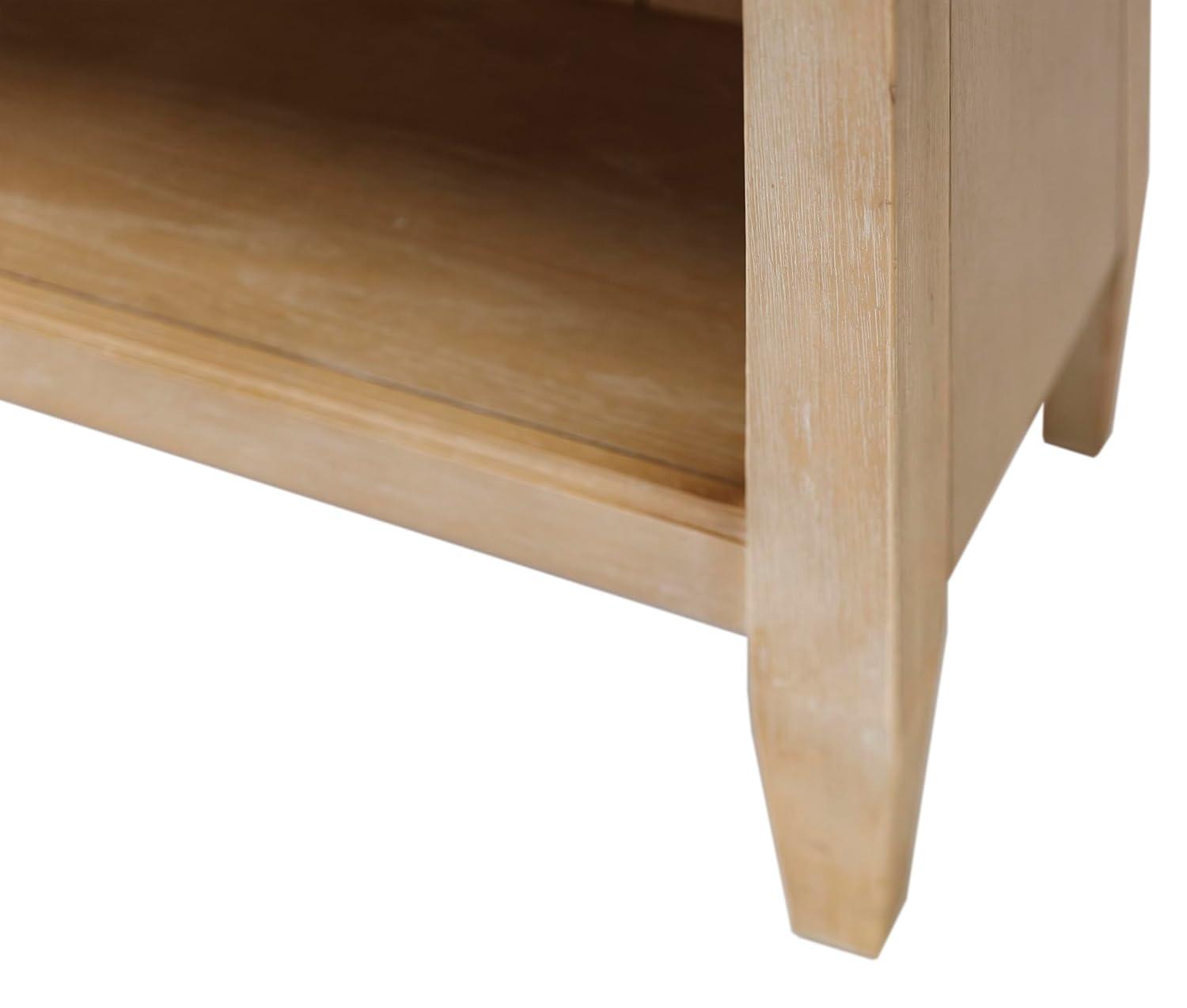 Martin Furniture 78" Modern Wood Open Bookcase Laurel Collection Light Brown: No Assembly, 3-Tier Storage