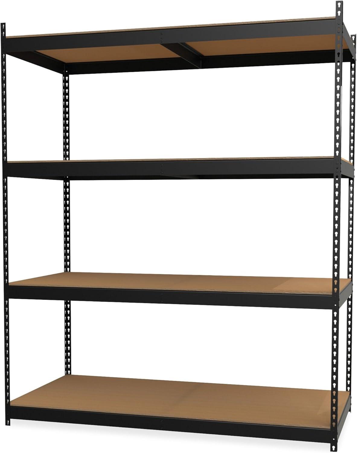 Lorell Archival Shelving 80 x Box - 4 Compartment(s) - 84" Height x 69" Width x 33" Depth - Recycled - Black - Steel, Particleboard - 1Each