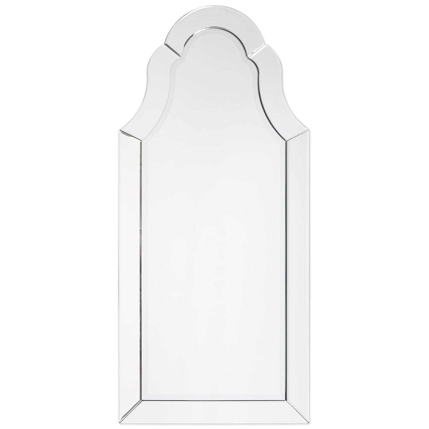 Empire Art Direct Arch Elegant Beveled Wall Mirror I Bathroom, Vanity, Bedroom Mirror - Clear - 20 x 44