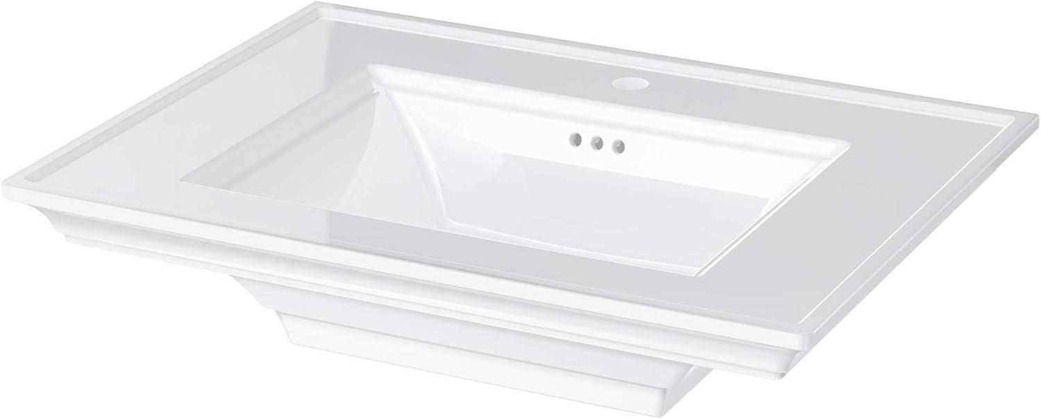 American Standard Town Square S 22.5'' Ceramic Rectangular Bathroom Sink with Overflow