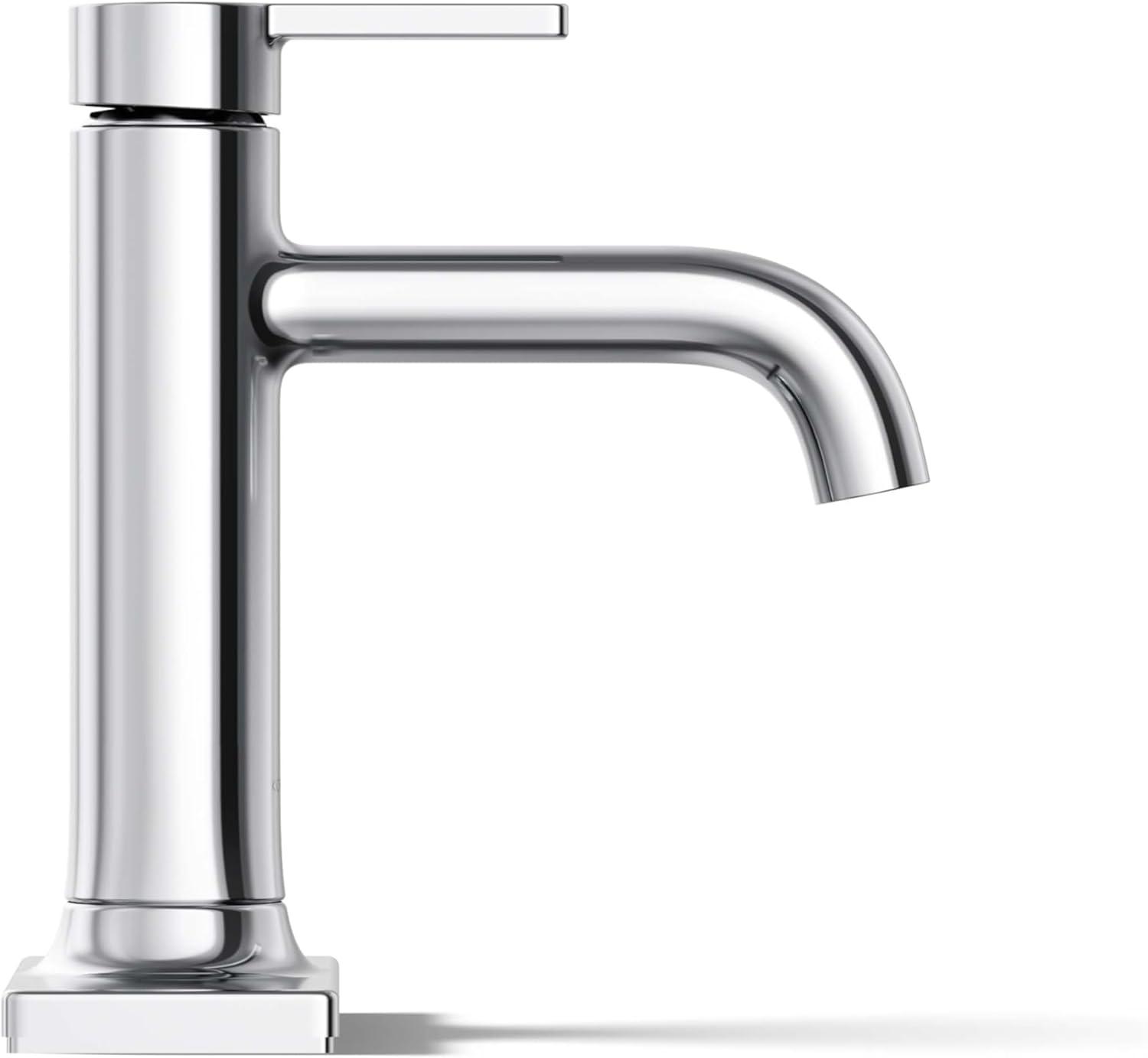 Polished Chrome Single-Handle Bathroom Sink Faucet