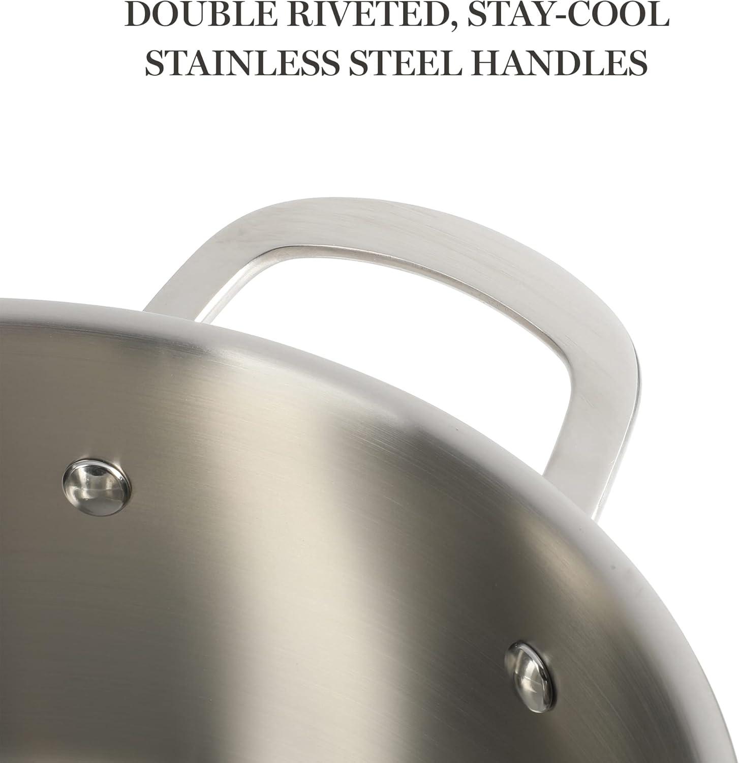 Martha Stewart 5 Quarts qt. Non-Stick Stainless Steel Round Dutch Oven