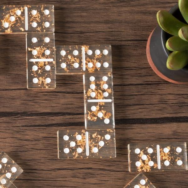 Trademark Games Acrylic 28 Piece Domino Set (Set of 28)