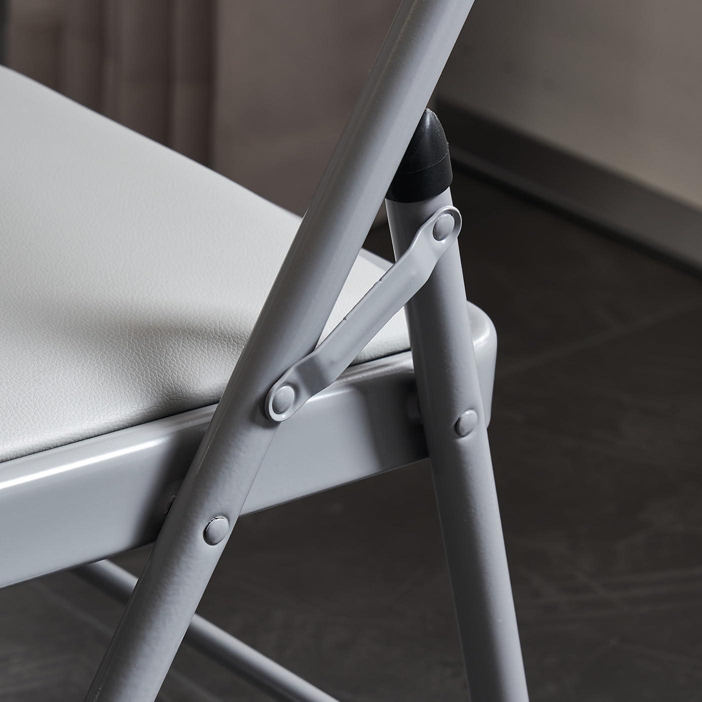 GARTOOO 10 Pack Plastic Folding Chair, Stackable Steel Frame Chairs,Portable Commercial Chair for Home, Office, Wedding, 550lbs Weight Capacity