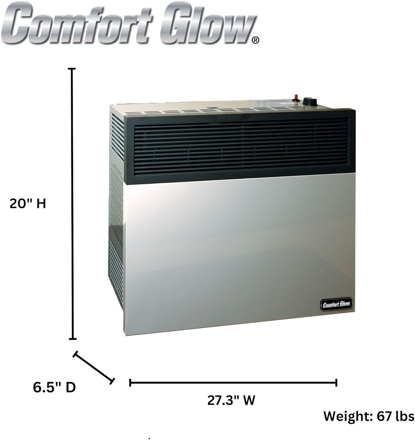 Comfort Glow Comfort Glow Direct Vent Natural Gas Heater, 25,000 BTU, Wall Mount, 825 Sq Ft - DVN25