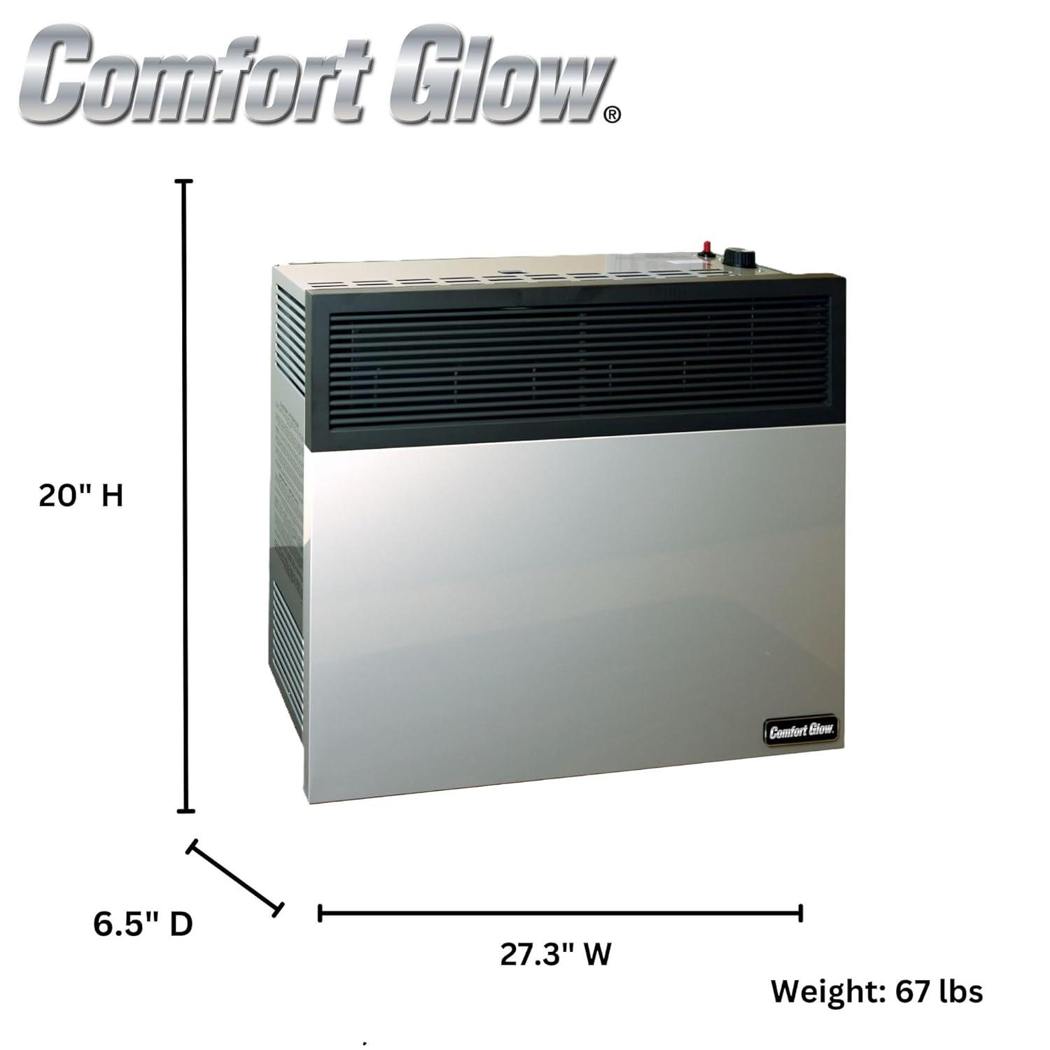 Comfort Glow Comfort Glow Direct Vent Natural Gas Heater, 25,000 BTU, Wall Mount, 825 Sq Ft - DVN25