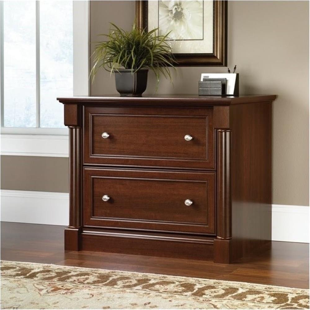 BOWERY HILL 2 Drawers 29.61" Lateral Cherry Engineered Wood Filing Cabinet Easy Assembly Stationary for Home, Office