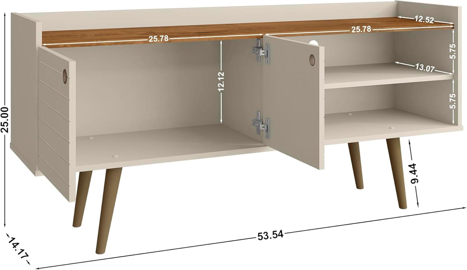 Bogart 53.54" Mid-Century Modern TV Stand  and Nature