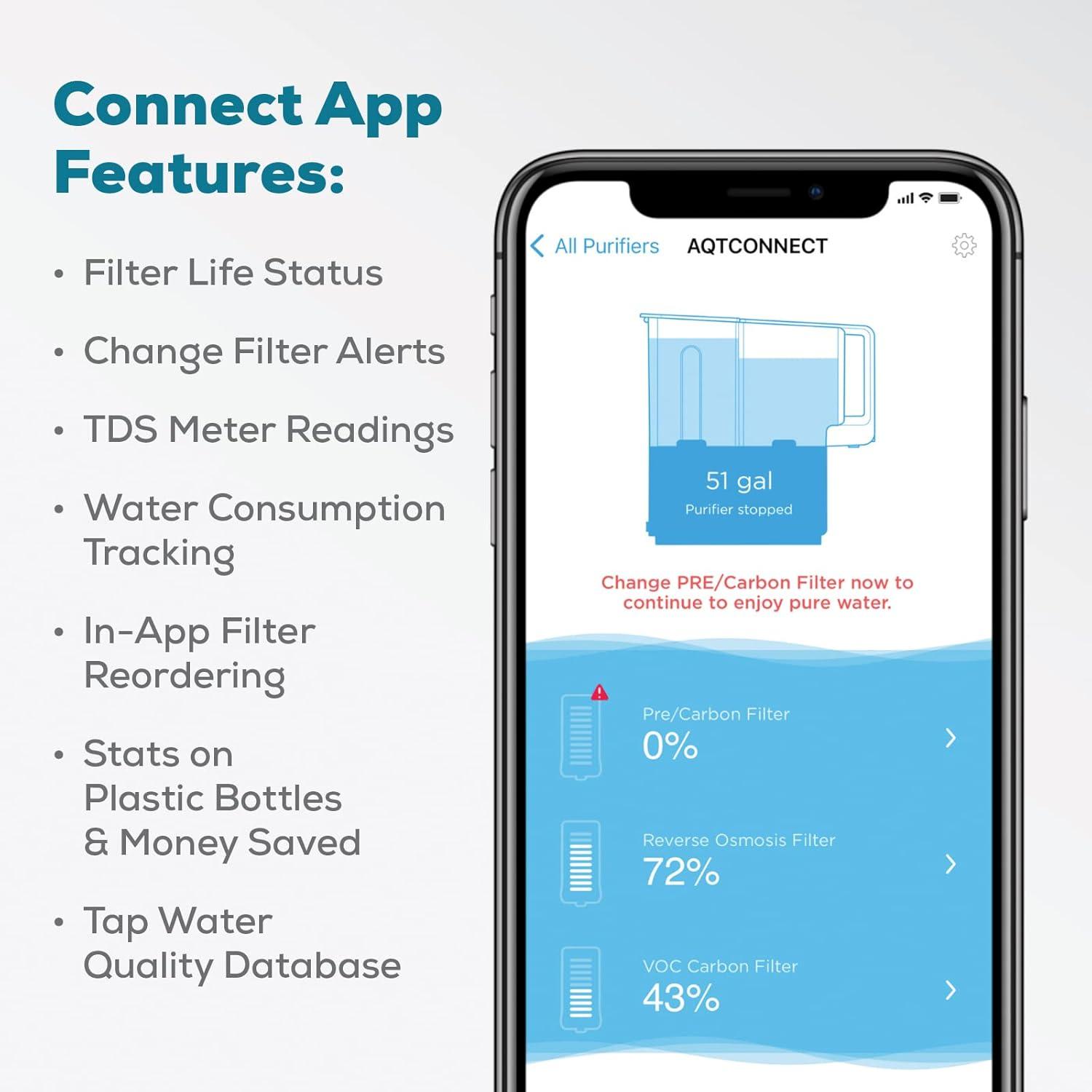 AquaTru Classic Smart Alkaline Countertop Water Purifier for PFAS & Other Contaminants with App