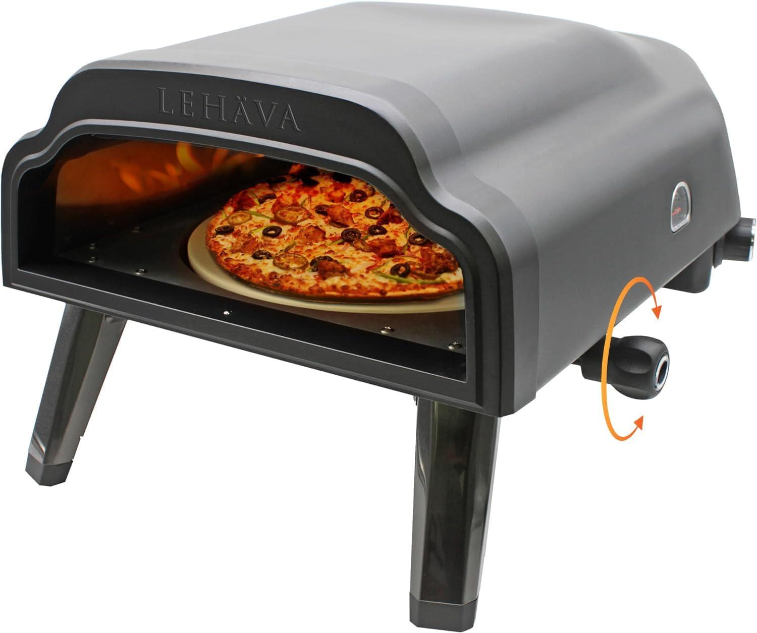 Flame King Flame King LEHAVA 14-inch Portable Outdoor Propane Pizza Oven for Camping and Outdoor Cooking