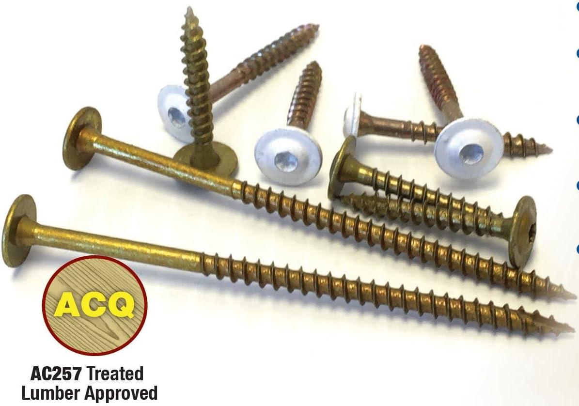 ITW No. 8 x 2-1/2 in. L Star Hex Washer Stainless Steel Construction Screws 80 pk 80 per box