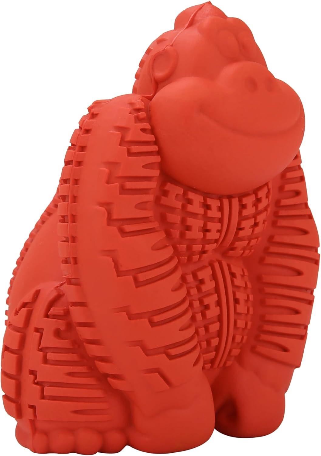 Small Red Gorilla Rubber Dental Chew Toy