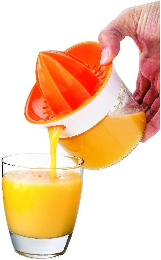 Orange and Clear Citrus Juicer with Glass Base