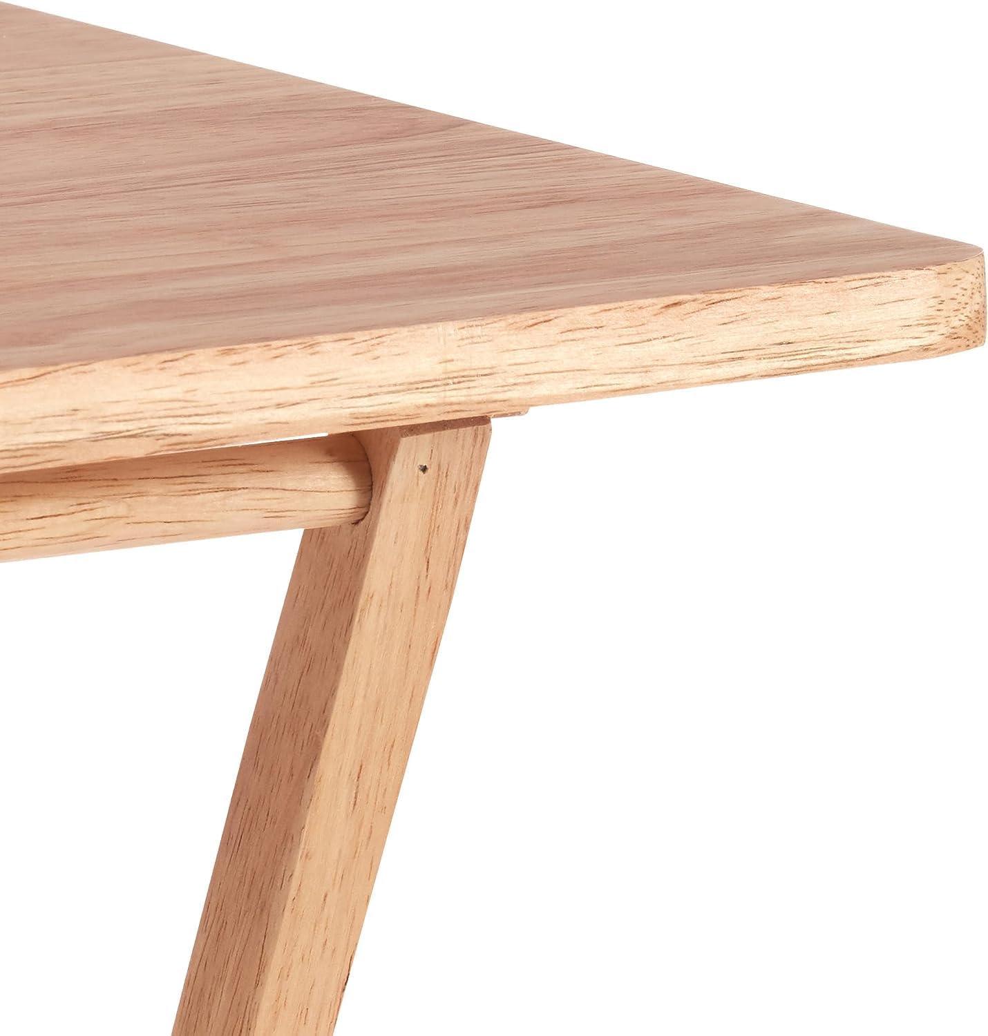 5 Piece TV Tray Table Set in Natural (4 Trays, 1 Stand)