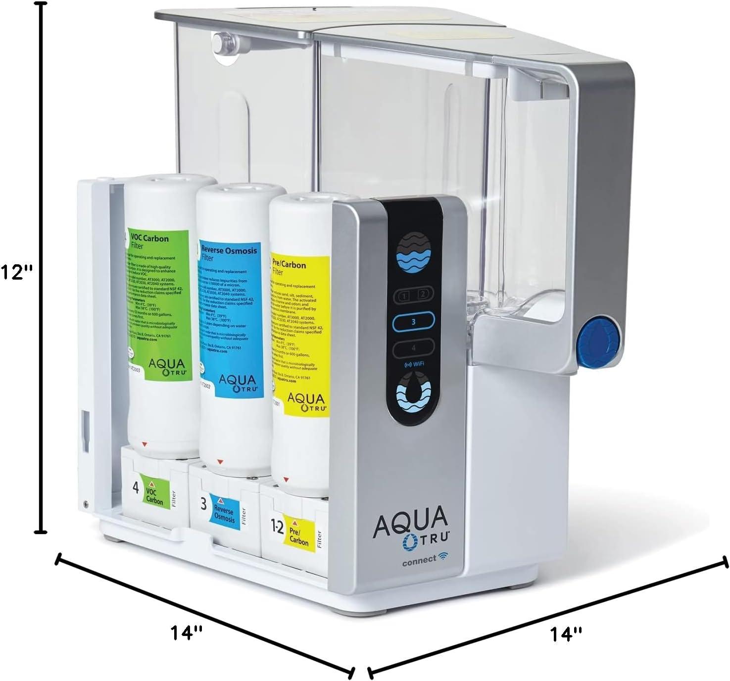 AquaTru Classic Smart Alkaline Countertop Water Purifier for PFAS & Other Contaminants with App