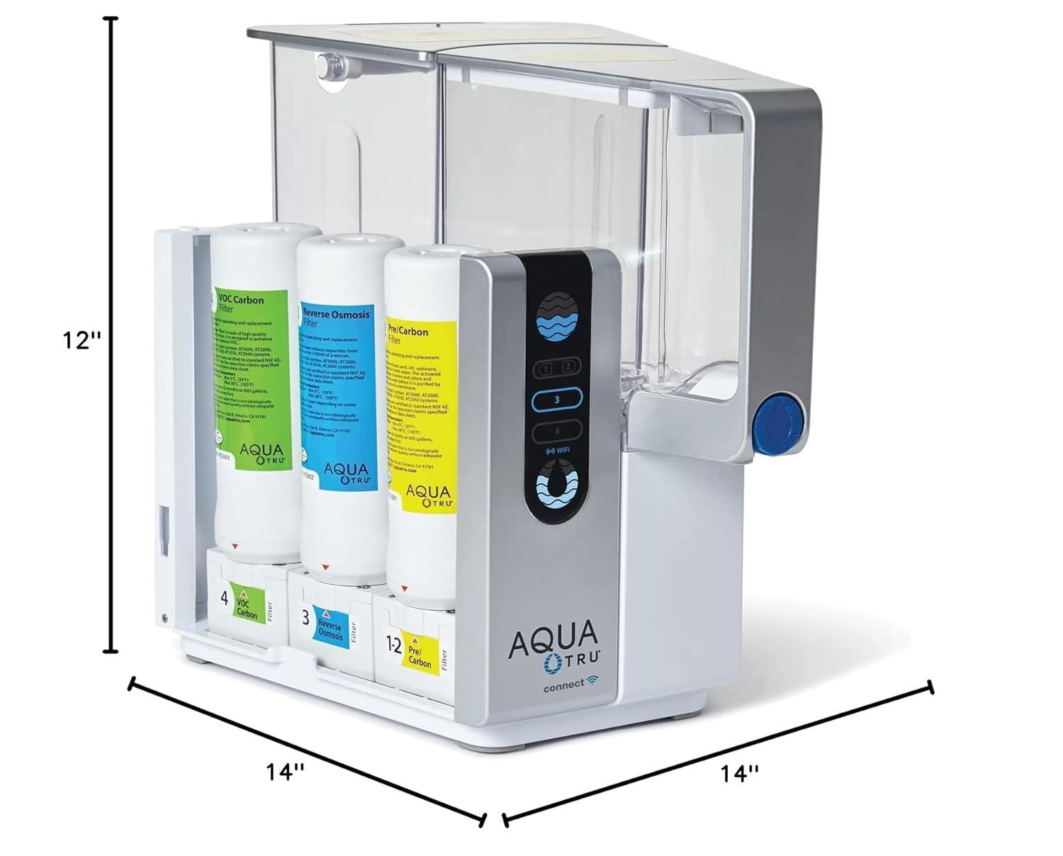 AquaTru Classic Smart Alkaline Countertop Water Purifier for PFAS & Other Contaminants with App