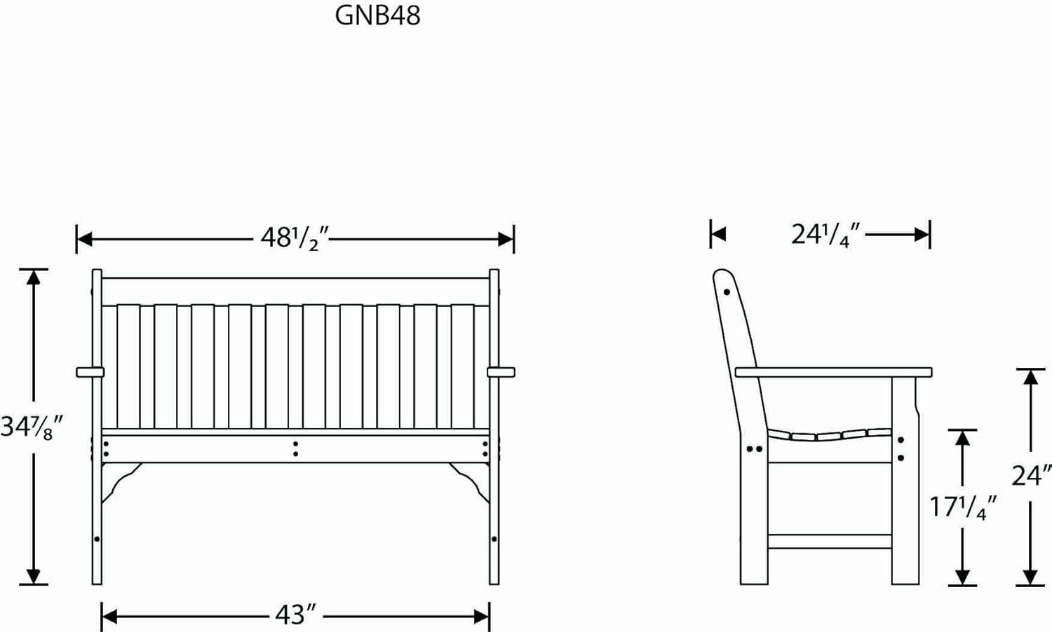 Vineyard 48" Patio Bench