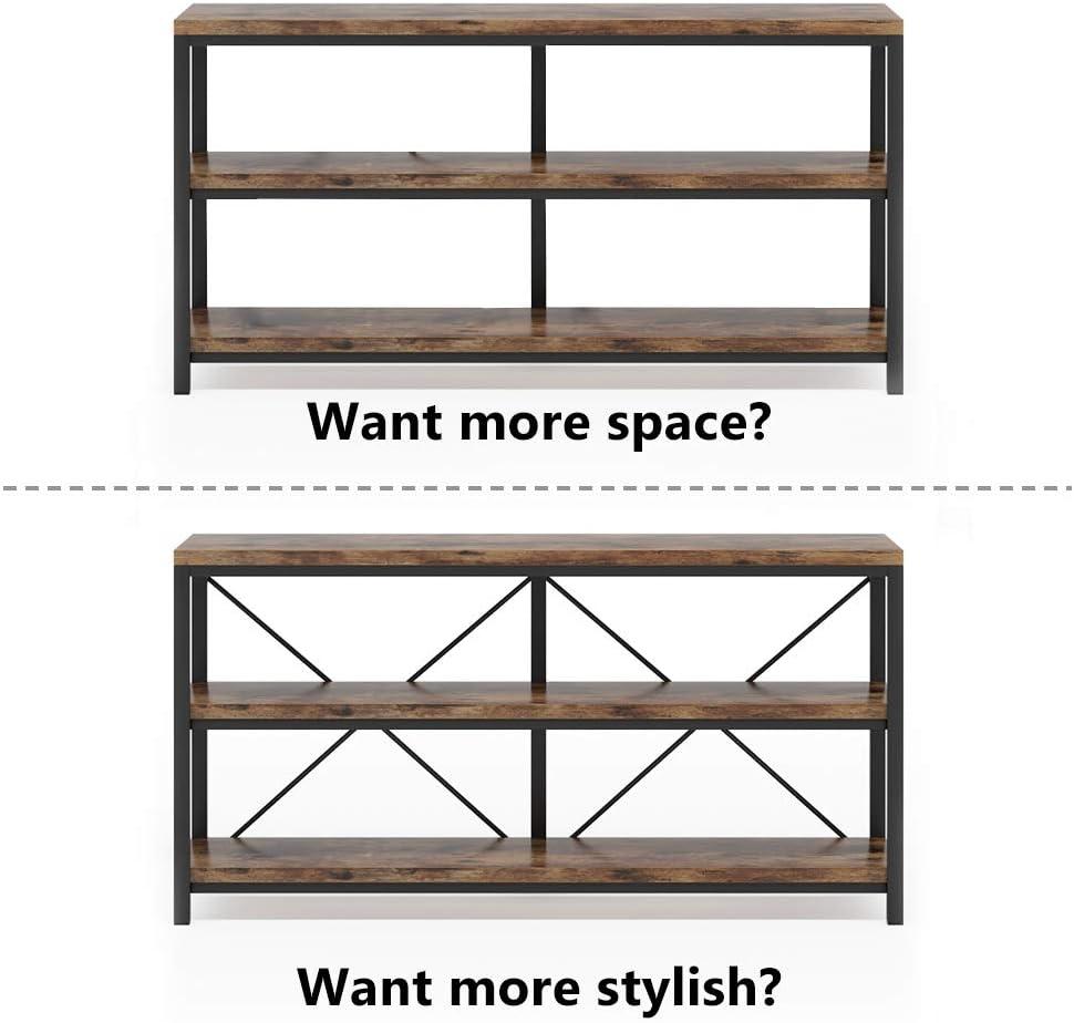 Tribesigns 55 Inches 3 Tiers TV Stand Console Long Sofa Table, Black