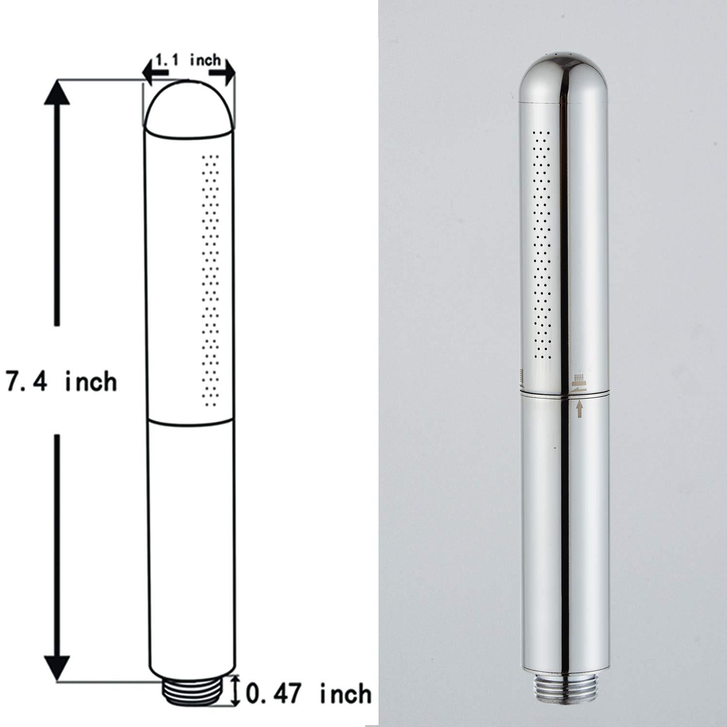 Shower Head Handheld Solid Copper Bathroom showerhead High pressure wand hand-held Sprayer (brush nickel)