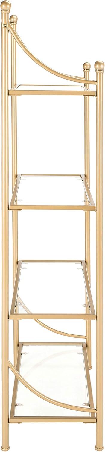 Diana 4-Tier Etagere - Tempered Glass/Gold - Safavieh