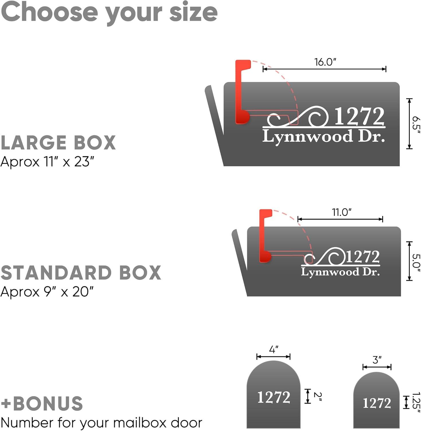 Personalized Mailbox Decal - Reflective Customized Numbers Sticker - Number Stickers Outdoor House - Custom Address Decals - Waterproof Outside Letters for Mailboxes