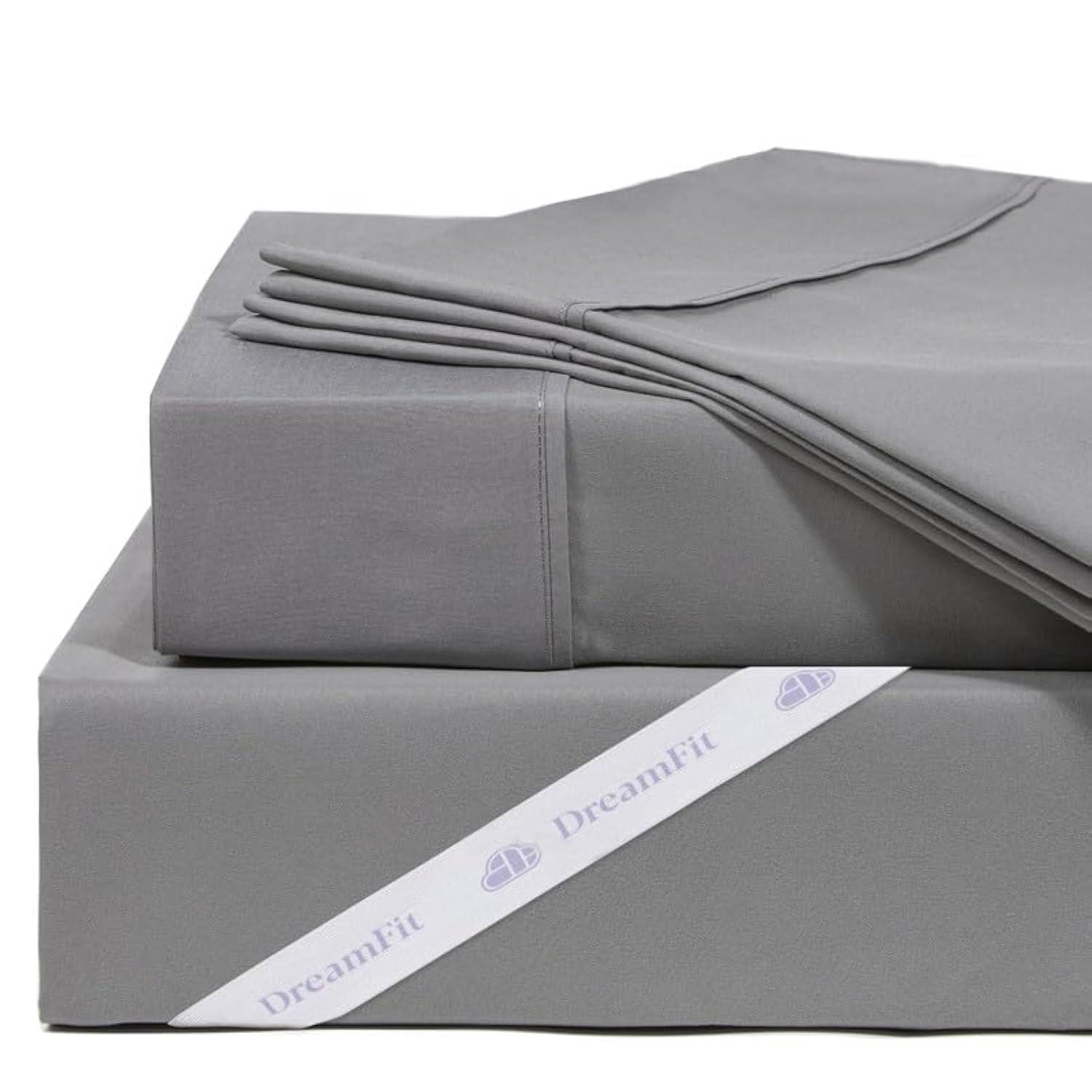DreamFit® Moisture-Wicking StaDry™ Sheet Sets, DreamComfort™ Collection - Gray - Queen