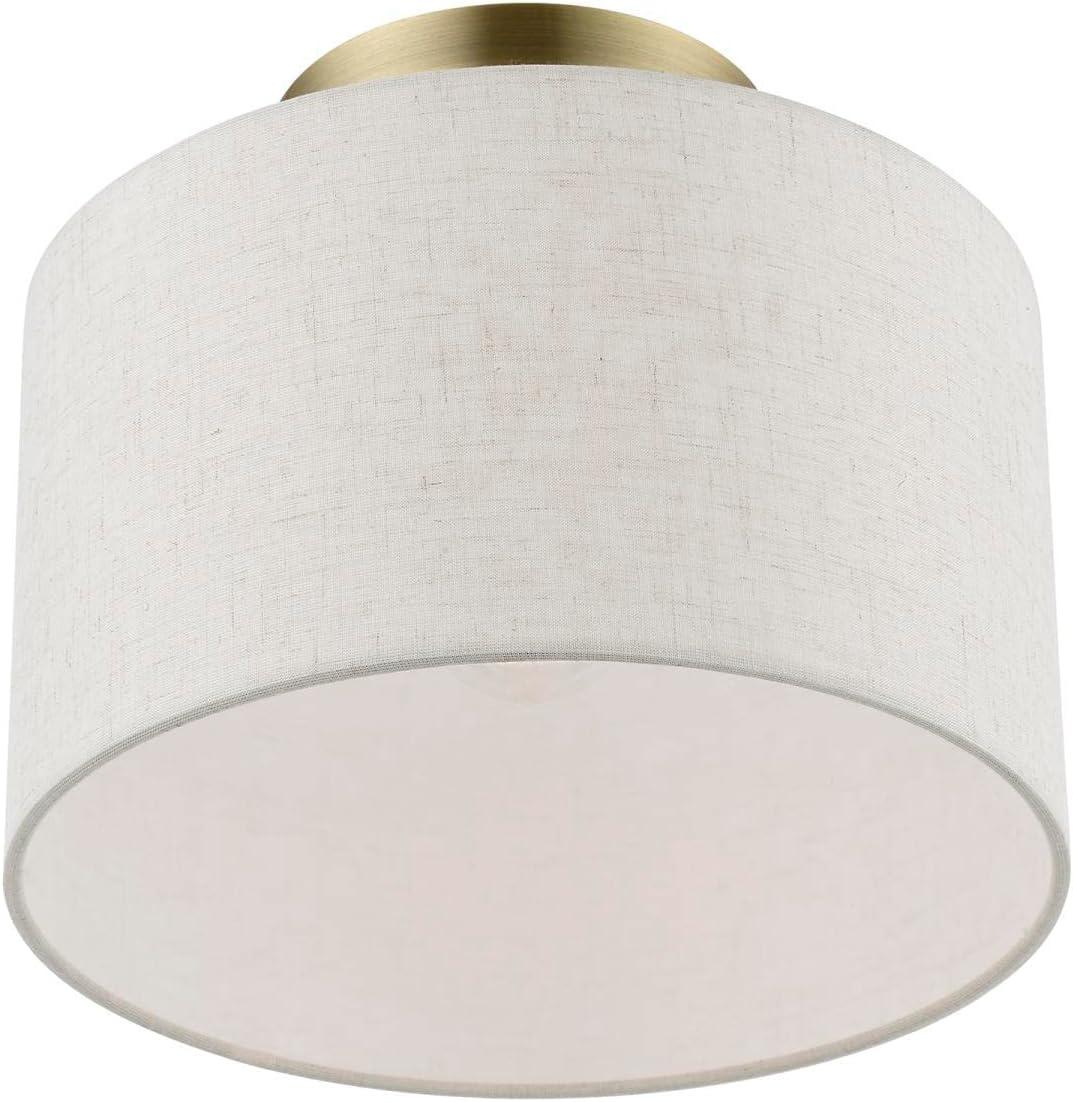 Livex Lighting Blossom 1 - Light Semi-Flush Mount in  Antique Brass