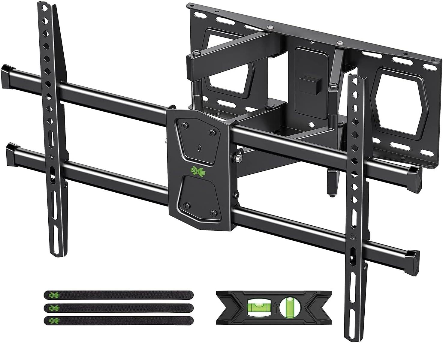 USX Mount Full Motion Black Steel TV Wall Mount for 42-82 Inch TVs