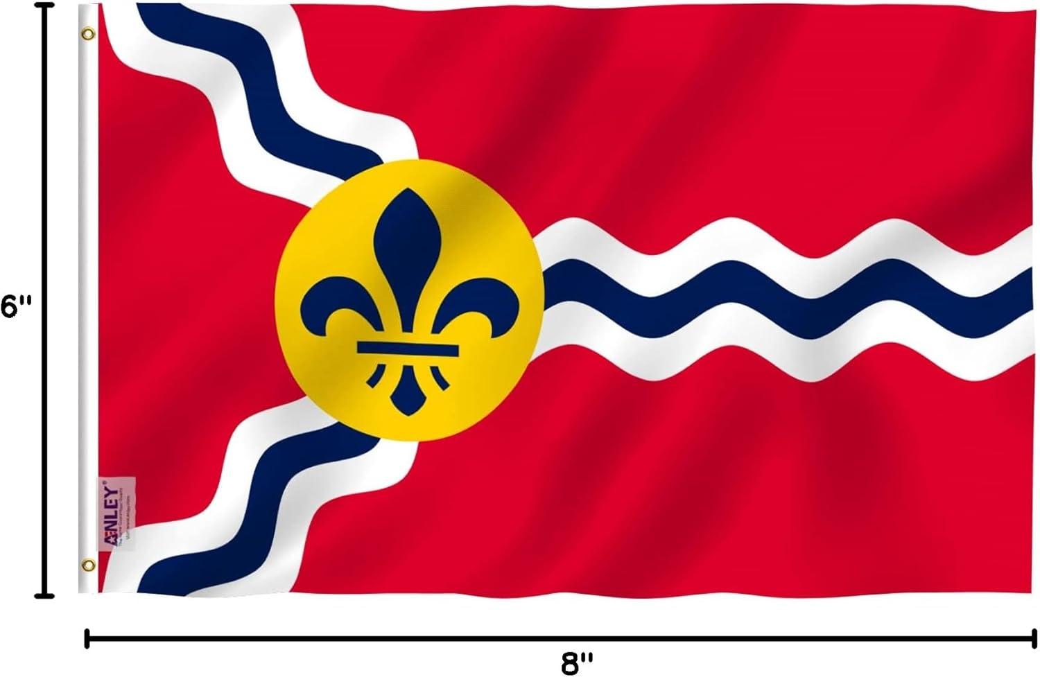 Fly Breeze 3x5 Foot Saint Louis Flag with Brass Grommets