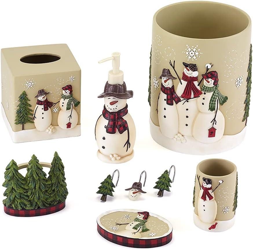 Avanti Holiday Snowmen Gathering Toothbrush Holder