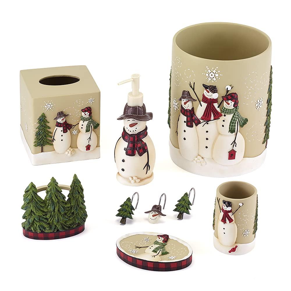 Avanti Holiday Snowmen Gathering Toothbrush Holder