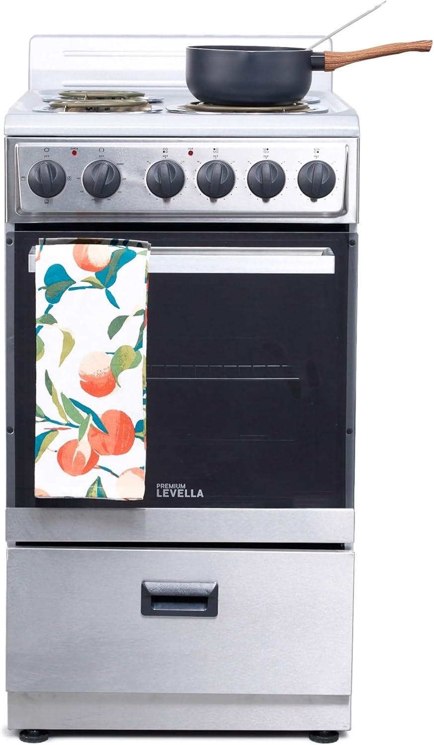 Premium Levella 24" Freestanding Electric Range with 4 Burners and 2.6 Cu. Ft. Oven Capacity
