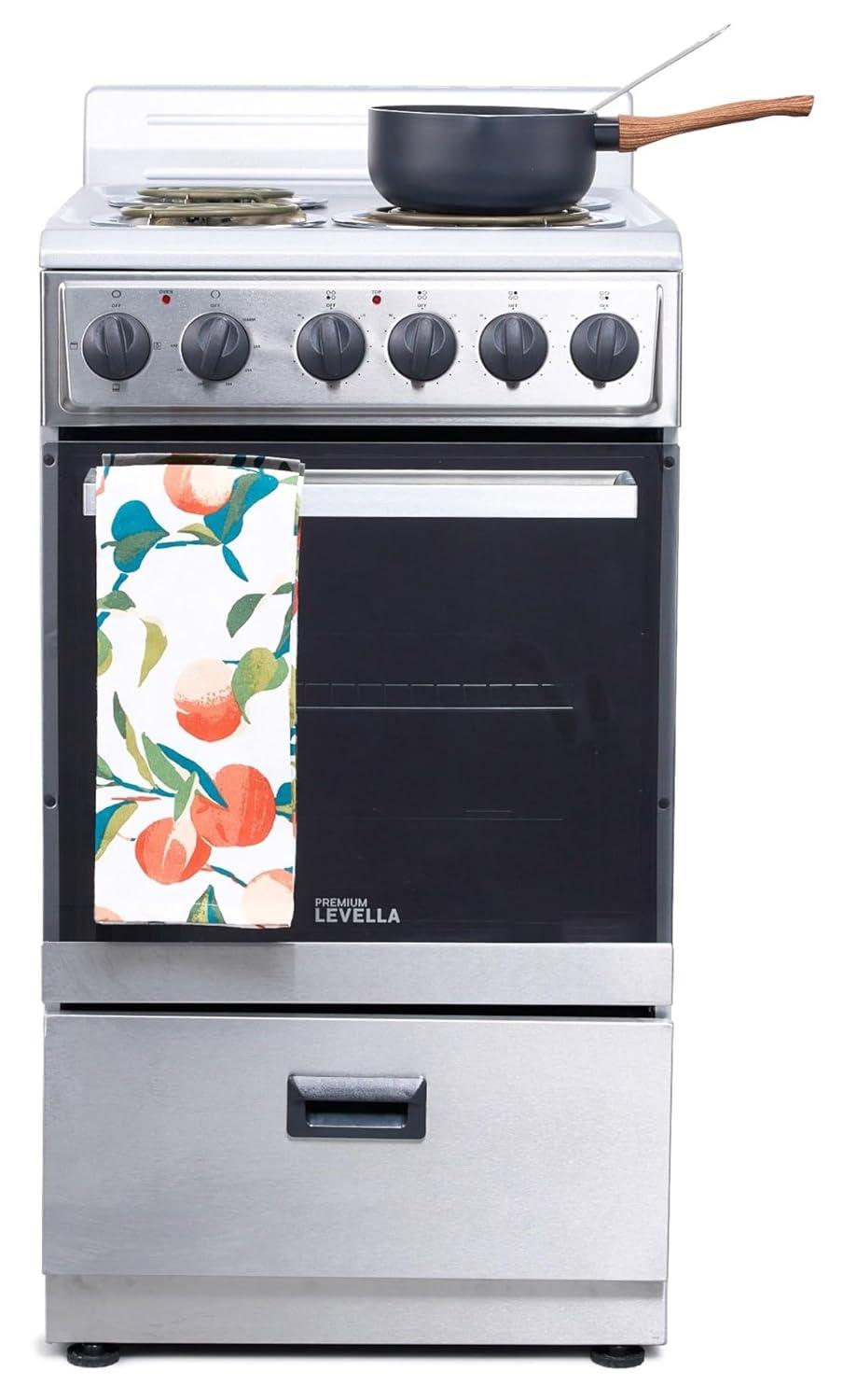 Premium Levella 24" Freestanding Electric Range with 4 Burners and 2.6 Cu. Ft. Oven Capacity