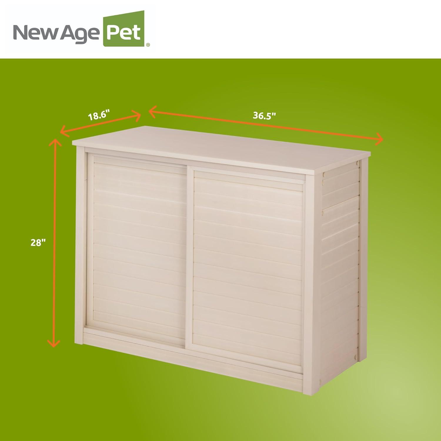 New Age Pet® ECOFLEX® Versa Stand Storage Cabinet for Pets, 36 in. Composite, Non-Toxic, Easy Assembly, Ideal for Extra Bedding, Food, Toys, Accessories Storage