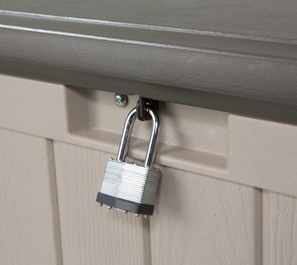 Lifetime Lifetime 50.3'' W 116 Gallons Water Resistant Polyethylene Plastic Lockable Deck Box in Tan