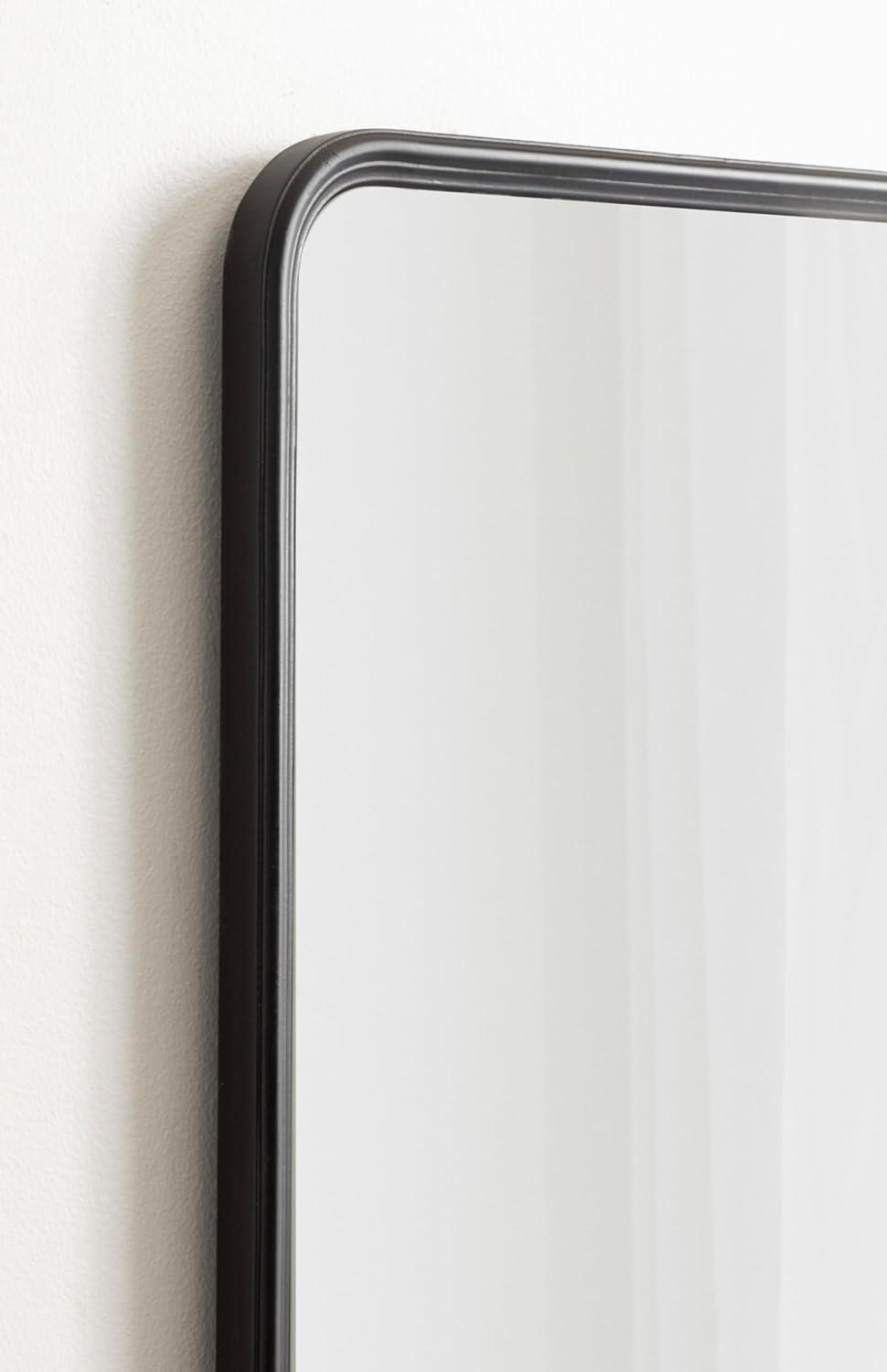 Kate and Laurel Caskill Rectangle MDF Rectangle Mirror, 24x36, Black
