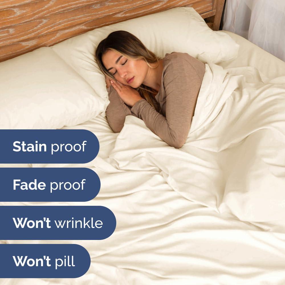 CGK Linens 6 Piece Extra Deep Pocket Ultra Soft & Cooling Sheet Set