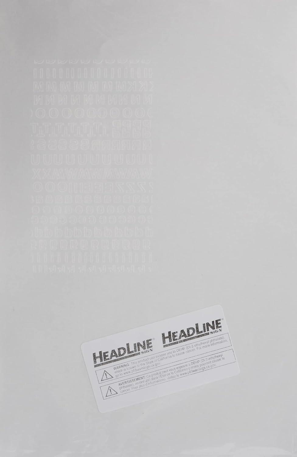 Headline/Geotype Vinyl Lettering, Helvetica, 1/4", Black Captial Letters