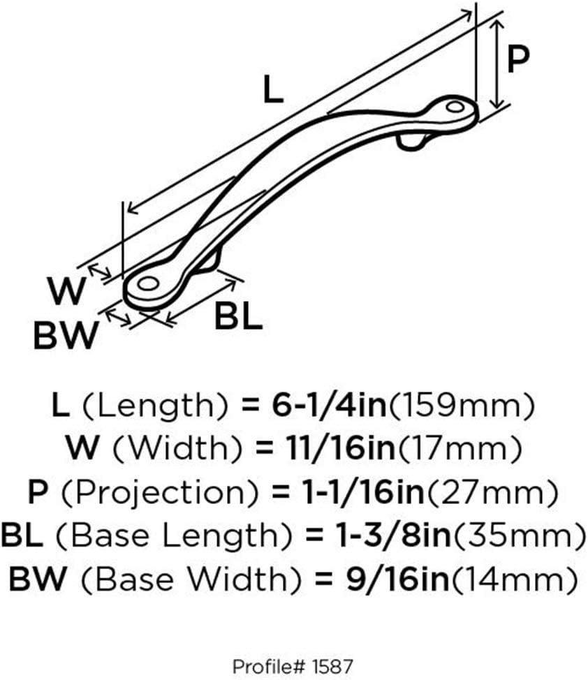Amerock Inspirations 3-3/4 inch (96mm) Center-to-Center Oil-Rubbed Bronze Cabinet Pull