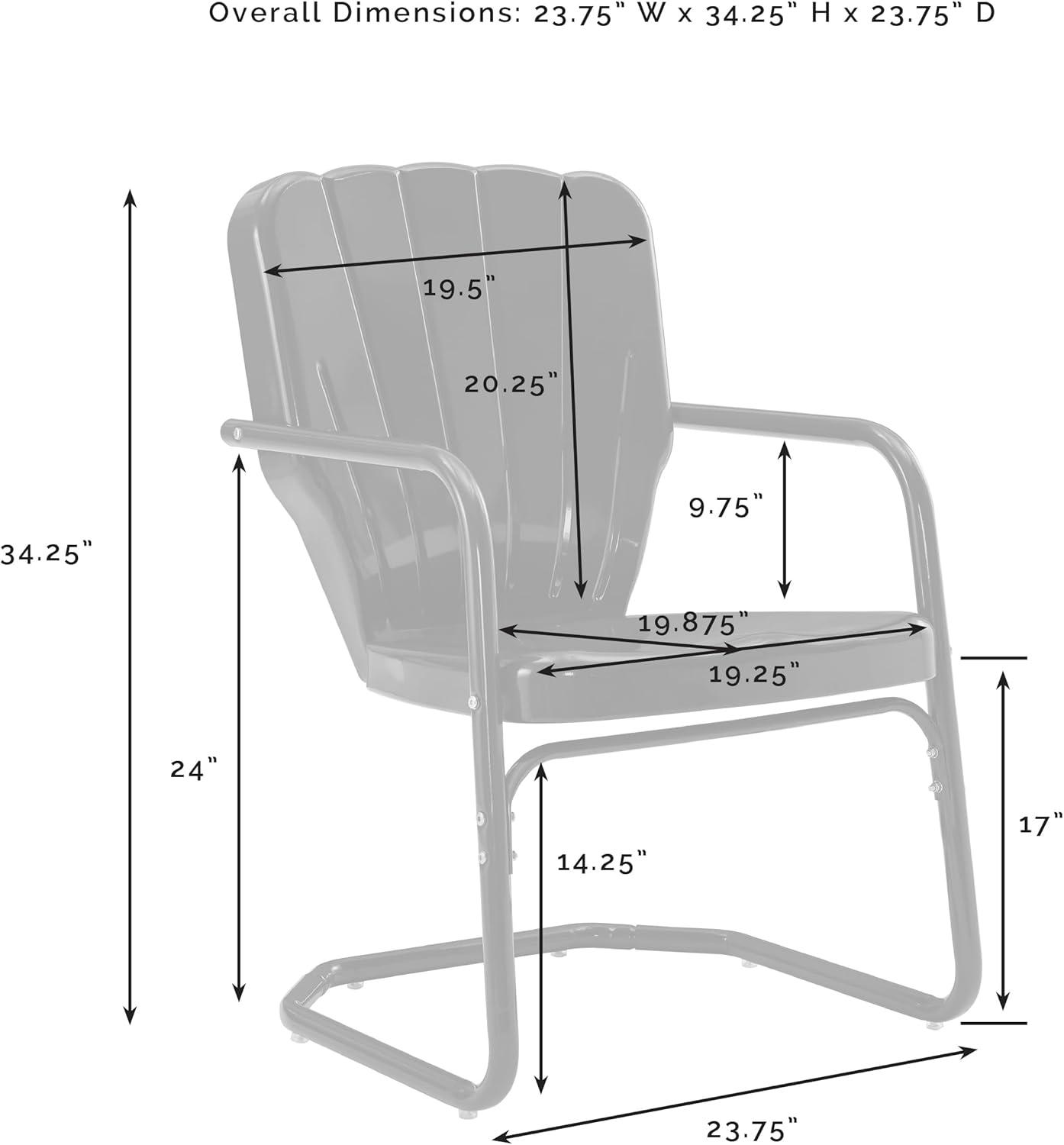 Ridgeland 2pk Outdoor Chairs - Red - Crosley