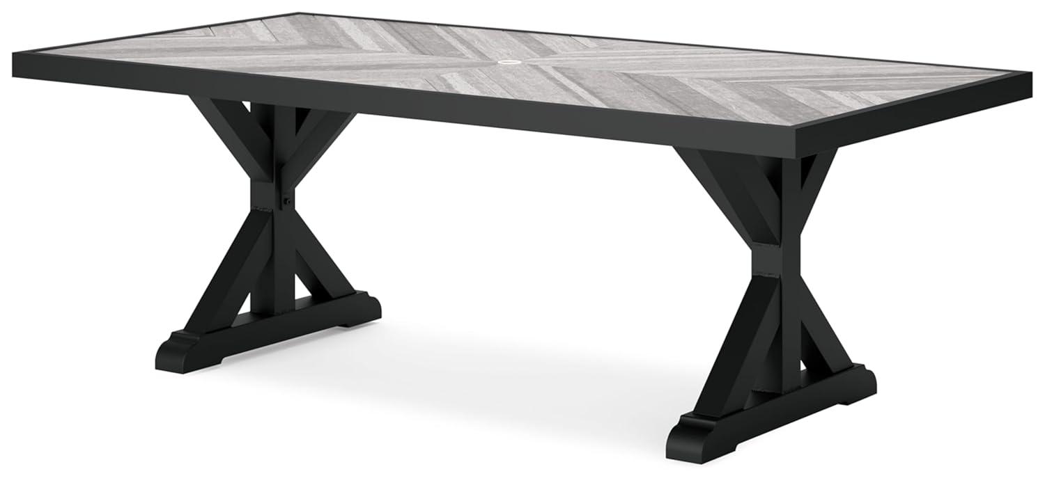 Signature Design by Ashley Beachcroft Black & Gray Outdoor Dining Table
