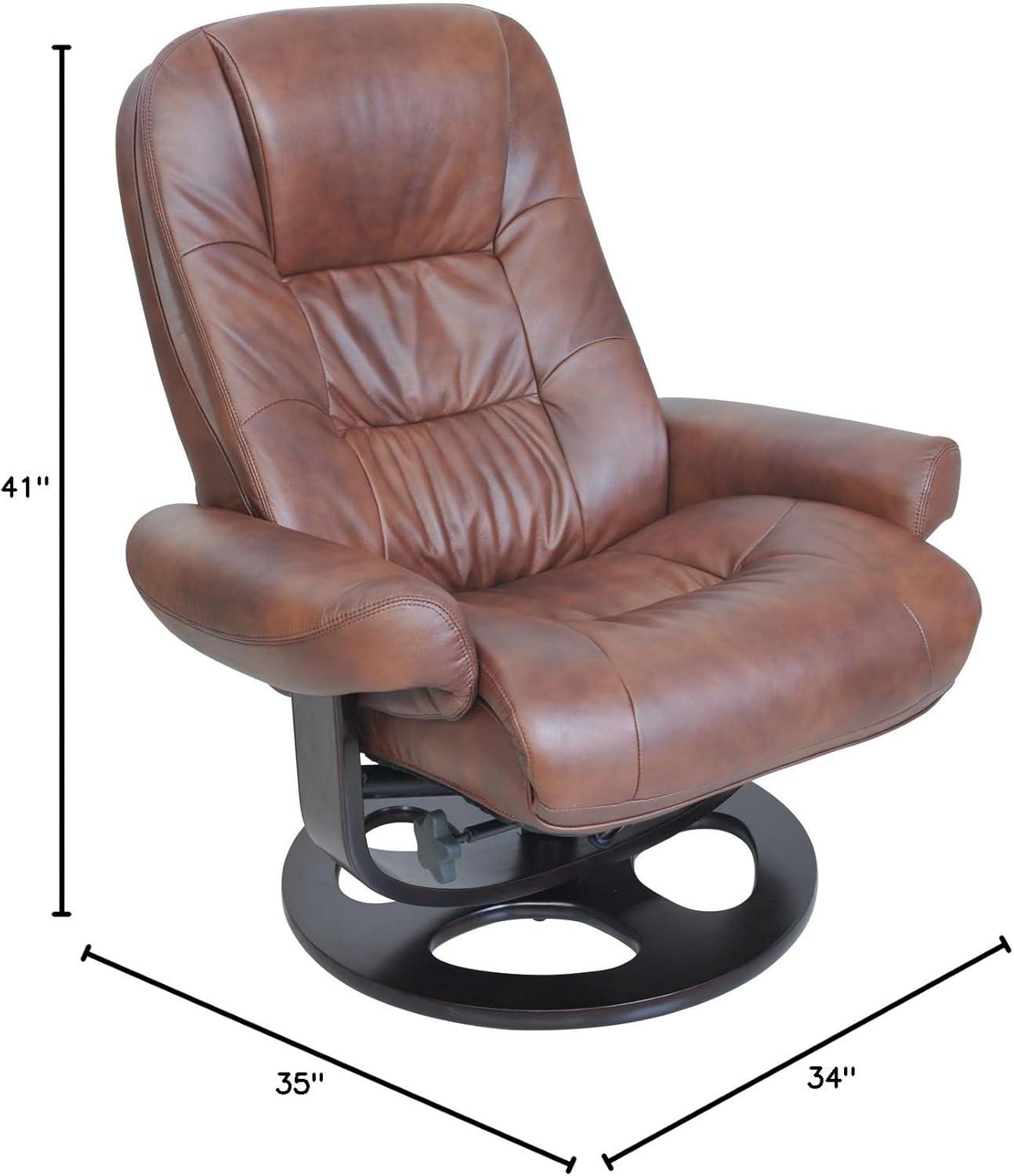 Barcalounger 15-8021 Jacque Swivel Pedestal Recliner w/Ottoman, Whiskey